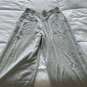 Distressed Wide Leg Sweatpants